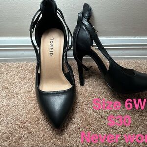 Torrid Black Strappy Heels